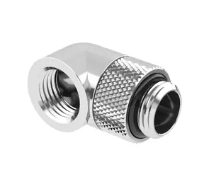 Złącze Barrow G1/4 (MF) - kolano 90° (TWT90-v2.5) srebrne 