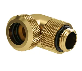 Złączka Barrow G1/4 (M) do sztywnej rurki 12 mm - kolano 90°, kolor złoty