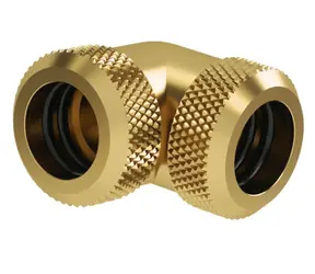 Łącznik Barrow do sztywnej rury 12mm - kolano 90°, złote