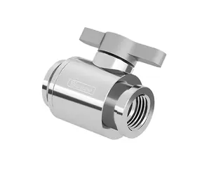 Barrow G1/4 (F) Zawór kulowy 10mm srebrny