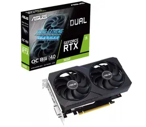 Asus Dual GeForce RTX 3050 OC V2 8GB / 1552 - 1777 MHz / 8GB GDDR6 / 128-bit / 1x DVI + 1x HDMI + 1x DP / (6)