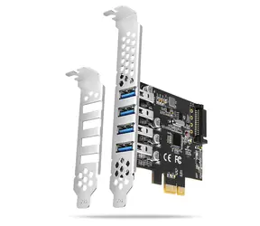 Axagon PCEU-43RS, kontroler PCIe, 4X USB 5Gbps, zasilanie z PCIe lub SATA, Renesas PD720201, SP i LP