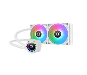 Thermaltake TH240 V2 ARGB biały / chłodnica wodna procesora AIO / 2x 120 mm / 2000 obr./min przy 25,8 dB / 57,05 CFM