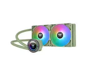 Chłodzenie wodne procesora Thermaltake TH280 V2 ARGB zielone / AIO / 2 x 140 mm / 1800 obr./min @ 34,7 dB / 84,32 CFM / wyprzedaż