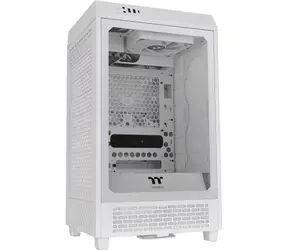 Thermaltake The Tower 200 biały / mini ITX / 1x USB-C 3.2 / 2x USB-A 3.0 / bez źródła zasilania / strona przezroczysta 