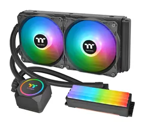 Thermaltake Floe RC240 Procesor i pamięć, czarny / Chłodnica wodna procesora AIO / 2x 120 mm / 1500 obr./min przy 28,2 dB / 59,28 CFM