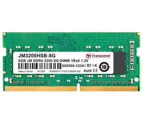 Transcend JetRam 8 GB (1x8 GB) 3200 MHz / SODIMM / DDR4 / CL22 / 1,2 V / 1Rx8