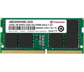 Transcend JetRam 32 GB (1x32 GB) 3200 MHz / SODIMM / DDR4 / CL22 / 1,2 V / 2Rx8