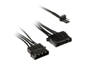 Kolink Adapter 3-pinowy na 2x 4-pinowy Molex 24,5cm czarny 