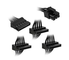 Kolink KL-CBR-SAT Kabel zasilający / 3x SATA / 1x 6 pin do podłączenia do źródła