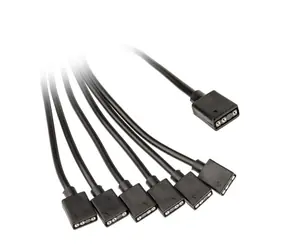Kabel rozdzielający Kolink ARGB 1-6 - 30cm czarny