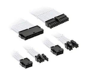 Kolink Zestaw przedłużaczy w oplocie Core Standard biały