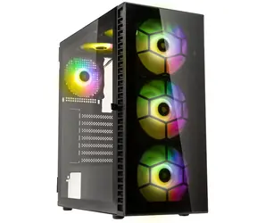 Obserwatorium Kolink HF Glass ARGB czarny / ATX / 1x USB-A 3.0 / 2x USB-A 2.0 / 3x 140mm / 3x 120mm / bez źródła zasilania