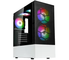 Kolink Observatory MX Mesh ARGB czarno-biały / ATX / 2x USB-A 3.0 / 1x USB-A 2.0 / 2x 142mm / 3x 120mm / bez źródła zasilania