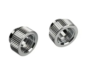 BitsPower Adapter Touchaqua prosty G1/4" męski na G1/4" żeński srebrny / 2 szt