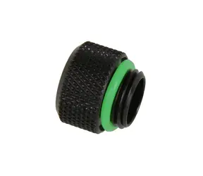 Adapter BitsPower do łączenia wielu ogniw prostych G1/4" AG z twardą rurą 12 mm AD w kolorze czarnym