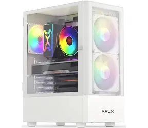 KRUX Vako biała / obudowa PC / ATX / 2x USB-A 2.0 i 1x USB-A 3.0 / strona przezroczysta / bez źródła zasilania 