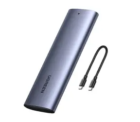 Ugreen CM400 Etui na dysk zewnętrzny M.2 + kabel USB-C/USB-C Szary / B-Key / NGFF / SATA 