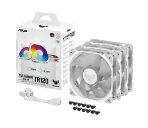 Asus TUF GAMING TR120 ARGB (3 szt.) biały / 120 mm / łożysko hydrauliczne / 2000 obr./min / 77,4 CFM / 29 dB