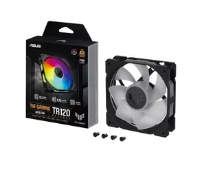 Asus TUF GAMING TR120 ARGB Reverse czarny / 120 mm / Łożysko hydrauliczne / 2000 RPM / 76,3 CFM / 29 dB