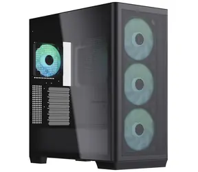 Obudowa Mid-Tower ATX APNX C1 czarna / ATX / 4X 120mm ARGB / bez zasilacza / strona przezroczysta
