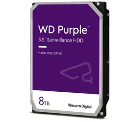 WD Purple 8 TB / HDD / 3,5" SATA III / 5640 obr./min / 256 MB pamięci podręcznej / 3 lata / dla centrów monitoringu