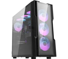 darkFlash DK431 Szkło czarne / E-ATX / 4X 120 mm / 3x USB-A / strona przezroczysta / bez źródła zasilania 