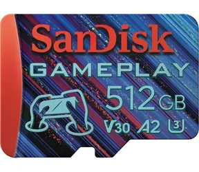 SanDisk GamePlay microSDXC 512 GB / UHS-I / klasa U3 / odczyt: 190 MB/s / zapis: 130 MB/s