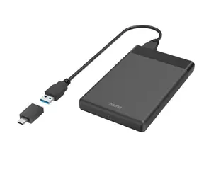 HAMA 200760 czarna / Zewnętrzna skrzynka na 2,5" HDD/SSD/SATA/USB 3.2