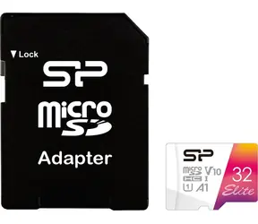 Silicon Power Elite micro SDHC 32 GB + adapter / Klasa 10 / UHS-I U1 / A1 / V10