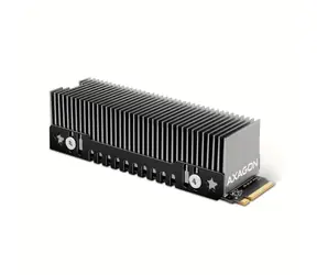 Axagon CLR-M2XT, aluminiowa chłodnica pasywna na jedno i dwustronny dysk SSD M.2, wysokość 24 mm