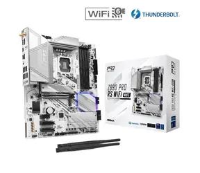 ASRock Z890 Pro RS WiFi Biały / Z890 / LGA 1851 / 4X DDR5 / PCIex16 / 2.5GLAN / ATX