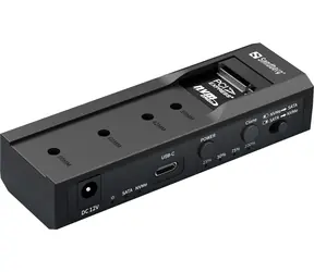 Czytnik zewnętrzny Sandberg USB 3.2 Cloner + Dock dla M2 + NVMe + SATA czarny