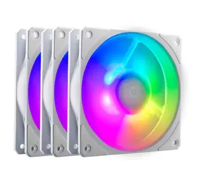 Cooler Master Mobius 120P ARGB biały 3szt / 120mm / Łożysko dynamiczne Loop / 2400 RPM / 75.2 CFM / 4-Pin PWM
