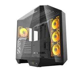 darkFlash DY470 czarny / ATX / 4X 120 mm / 2x USB-A / 1x USB-C / strona przezroczysta / bez źródła zasilania 