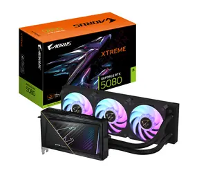 GIGABYTE AORUS GeForce RTX 5080 Xtreme WATERFEC 16 GB / 2805 MHz / 16 GB GDDR7 / 256-bit / 1x HDMI + 3x DP / 850 W (16)