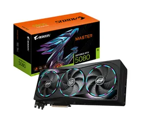 GIGABYTE AORUS GeForce RTX 5080 MASTER 16 GB / 2805 MHz / 16 GB GDDR7 / 256-bit / 1x HDMI + 3x DP / 850 W (16)
