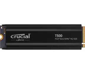 CRUCIAL T500 4TB (radiator) / M.2 2280 / PCIe Gen4 / R: 7000 MBps / W: 6900 MBps / MTBF: 1,5 mh 
