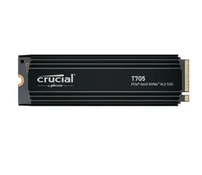 Radiator CRUCIAL T705 4TB / M.2 2280 / PCIe Gen5 / R: 14100 MBps / W: 12600 MBps / MTBF: 1,5 mh / chłodnica 
