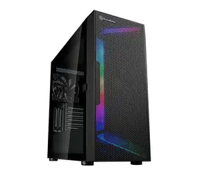 Silverstone SETA H1 czarny / SSI-EEB / 2x USB-A 3.0 / 1x USB-C / bez zasilacza / przezroczysty panel boczny