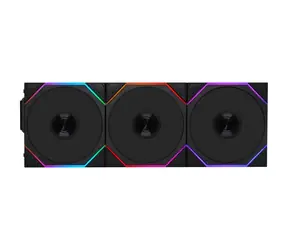 Lian Li UNI FAN TL wentylator bezprzewodowy 3 szt. czarny / 120 mm / łożysko dynamiczne / 33 dB przy 2600 obr./min / 90,1 CFM / 4-pinowy PWM