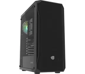 Fury Shobo SH4 RGB czarny / ATX / 3x USB-A / 1x 120 mm RGB / Przezroczysty panel boczny / Bez zasilacza