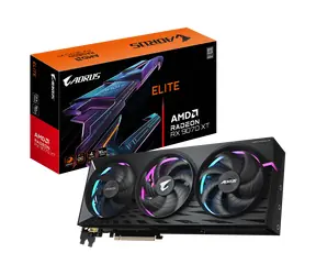 Karta graficzna GIGABYTE AORUS Radeon RX 9070 XT ELITE 16 GB / 3100 MHz / 16 GB GDDR6 / 256-bit / 2x HDMI + 2x DP / 700 W (8+8+8)