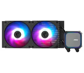 MSI MAG CoreLiquid A13 240 czarny / 2x 120mm / 31,1 dB @ 2000 RPM / 62,6 CFM / AMD + Intel