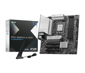 Płyta główna MSI PRO B860M-A WIFI / B860 / LGA 1851 / 4X DDR5 / PCIEx 16 / 5GLAN / Wi-Fi / ATX