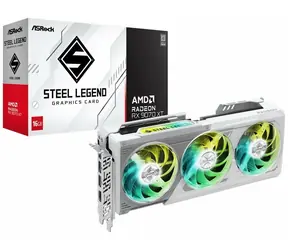 Karta graficzna ASRock Radeon RX 9070 XT Steel Legend 16 GB / 2970 MHz / 16 GB GDDR6 / 256-bit / 1x HDMI + 3x DP / 700 W (8+8)