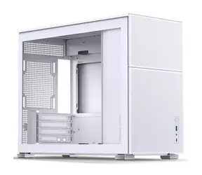 Jonsbo D31 MESH TG biały / mATX / 1x USB-A 3.2 / 1x USB-C 3.2 / bez zasilacza / przezroczysty panel boczny 