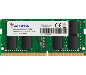 ADATA 8 GB (1 x 8 GB) 3200 MHz / SO-DIMM DDR4 / bez ECC / bez bufora / CL22 / 1,2 V