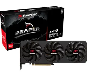 PowerColor Reaper Radeon RX 9070 16 GB / 2520 MHz / 16 GB GDDR6 / 256-bit / 1x HDMI + 3x DP / 550 W (8+8)