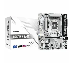 Płyta główna ASRock B760M-HDV/M.2 / B760M / LGA 1700 / 2x DDR5 / 2x PCIex16 / 2.5GLAN / mATX